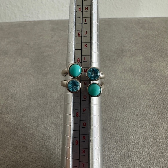 Campitos Turquise & Blue Topaz Ring by Jay King - Picture 9 of 9